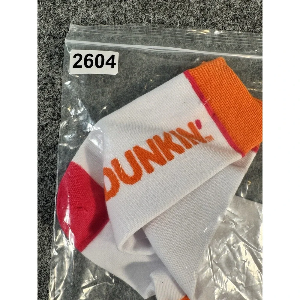 New Dunkin Donuts RARE Socks WHITE One Size Fits All